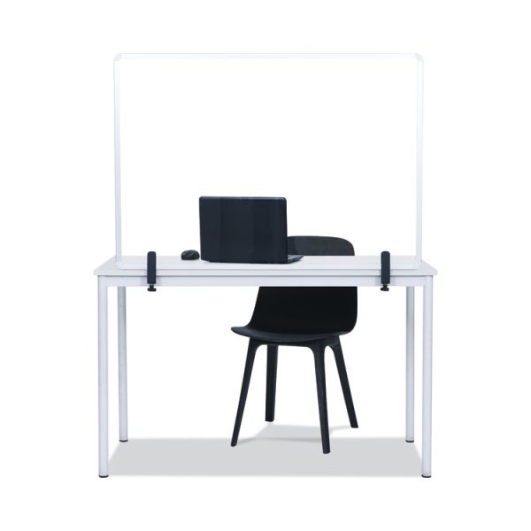 Protector Series Glass Aluminum Desktop Divider, 47.2 X 0.16 X 35.4, Clear - Image 6