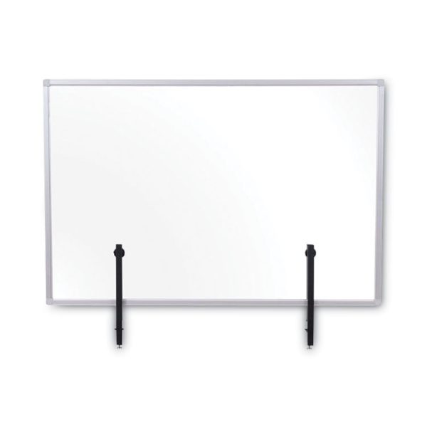 Protector Series Glass Aluminum Desktop Divider, 47.2 X 0.16 X 35.4, Clear - Image 7