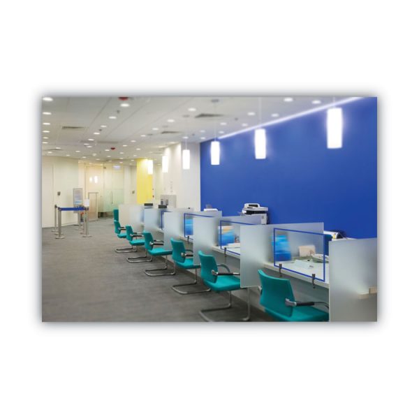Protector Series Glass Aluminum Desktop Divider, 47.2 X 0.16 X 35.4, Clear - Image 9