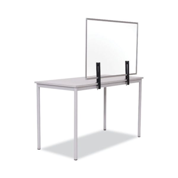 Protector Series Glass Aluminum Desktop Divider, 40.9 X 0.16 X 27.6, Clear - Image 4