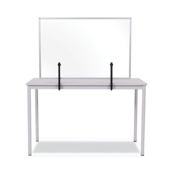 Protector Series Glass Aluminum Desktop Divider, 40.9 X 0.16 X 27.6, Clear - Image 5