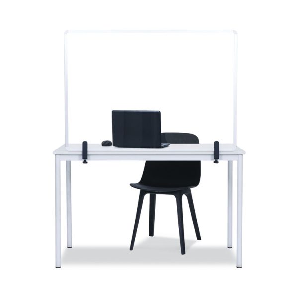 Protector Series Glass Aluminum Desktop Divider, 40.9 X 0.16 X 27.6, Clear - Image 7