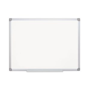Earth Silver Easy-Clean Dry Erase Board, Reversible, 36 x 24, White Surface, Silver Aluminum Frame