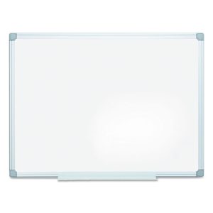 Earth Silver Easy-Clean Dry Erase Board, Reversible, 48 x 36, White Surface, Silver Aluminum Frame