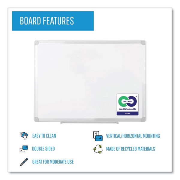 Earth Silver Easy Clean Dry Erase Boards, 96 x 48, White Surface, Silver Aluminum Frame - Image 4
