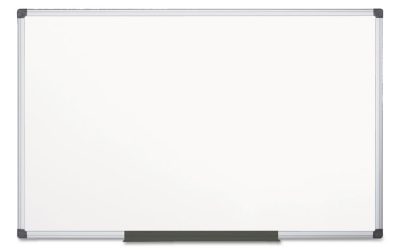 Value Melamine Dry Erase Board, 48 x 96, White Surface, Silver Aluminum Frame