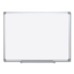 Earth Silver Easy-Clean Dry Erase Board, Reversible, 72 x 48, White Surface, Silver Aluminum Frame