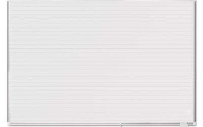 Ruled Magnetic Steel Dry Erase Planning Board, 72 x 48, White Surface, Silver Aluminum Frame