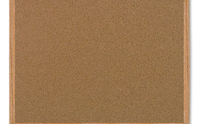 Value Cork Bulletin Board with Oak Frame, 24 x 36, Brown Surface, Oak Frame