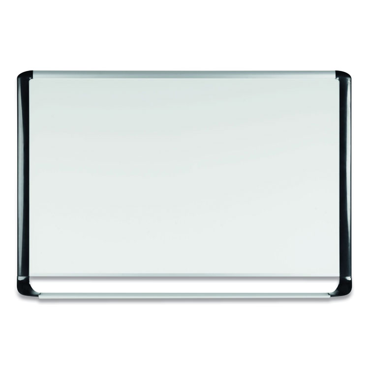 Pure Platinum Magnetic Dry Erase Board, 96 x 48, White Surface, Silver/Black Aluminum Frame