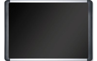 Soft-touch Bulletin Board, 72 x 48, Black Fabric Surface, Aluminum/Black Aluminum Frame