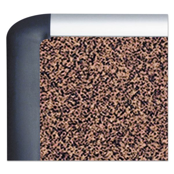 Tech Cork Board, 72 x 48, Tan Surface, Silver/Black Aluminum Frame - Image 4
