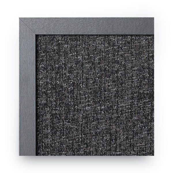 Designer Combo Fabric Bulletin/Dry Erase Board, 24 x 18, Charcoal/Gray Surface, Black MDF Wood Frame - Image 7