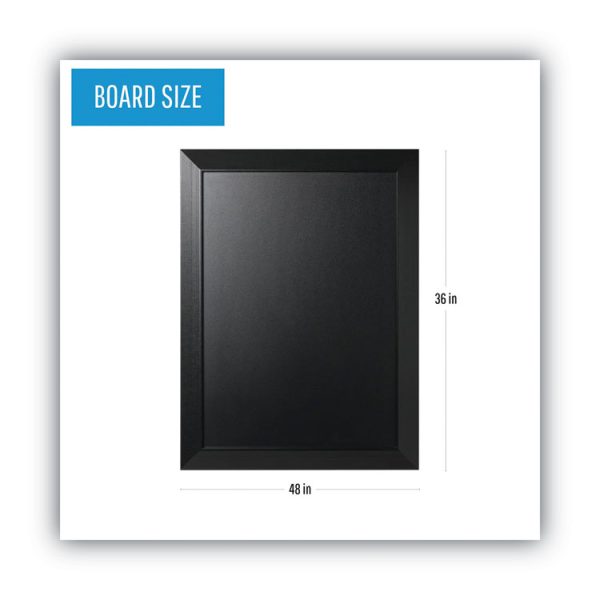 Kamashi Chalk Board, 36 x 24, Black Surface, Black Wood Frame - Image 3