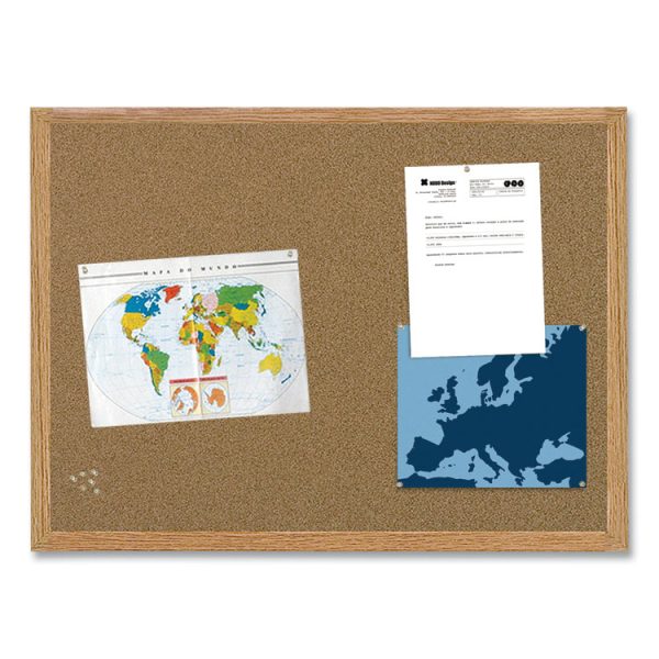 Earth Cork Board, 48 x 36, Tan Surface, Oak Wood Frame - Image 9