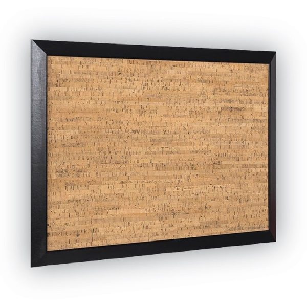 Natural Cork Bulletin Board, 36 x 24, Tan Surface, Black Wood Frame - Image 4