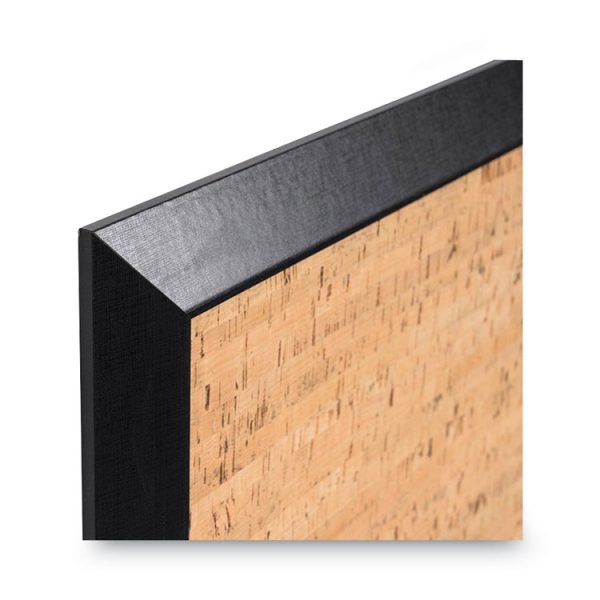 Natural Cork Bulletin Board, 36 x 24, Tan Surface, Black Wood Frame - Image 7