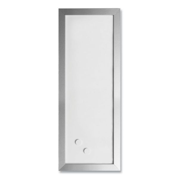 Positive Flow Metallic Silver Message Board Sets, (2) Bulletin, (2) Magnetic Dry Erase, Assorted Sizes, Silver Frames - Image 3