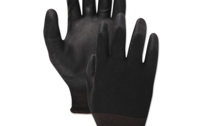 Palm Coated Cut-Resistant HPPE Glove, Salt and Pepper/Black, Size 8 (Medium), Dozen