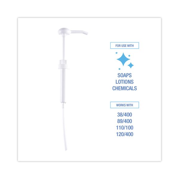 Siphon Pump, 1 oz/Pump, For 1 gal Bottles, Plastic, 12" Tube, White, 12/Carton - Image 6