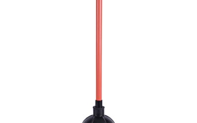 Toilet Plunger, 18″ Plastic Handle, 5.63″ Dia, Red/black, 6/carton