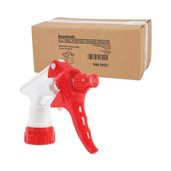 Trigger Sprayer 250, 8" Tube, Fits 16-24 Oz Bottles, Red/white, 24/carton - Image 5