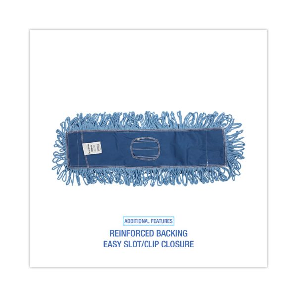 Mop Head, Dust, Looped-End, Cotton/synthetic Fibers, 24 X 5, Blue - Image 3