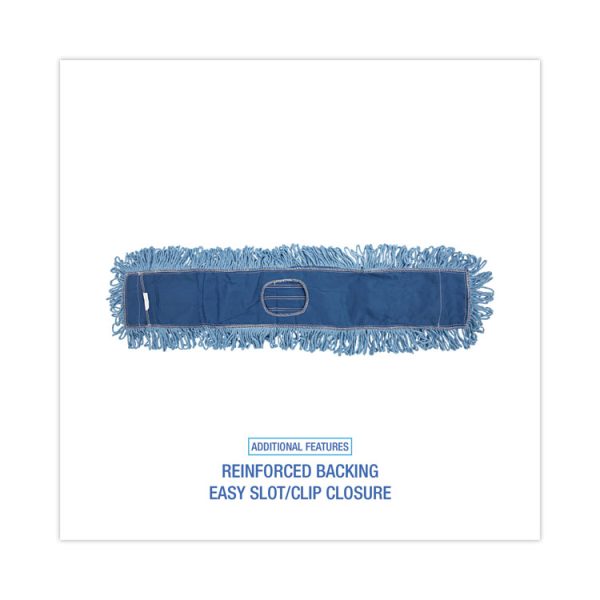 Dust Mop Head, Cotton/synthetic Blend, 36 X 5, Looped-End, Blue - Image 3