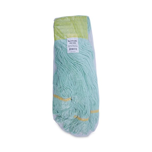Ecomop Looped-End Mop Head, Recycled Fibers, Extra Large Size, Green, 12/ct - Image 7
