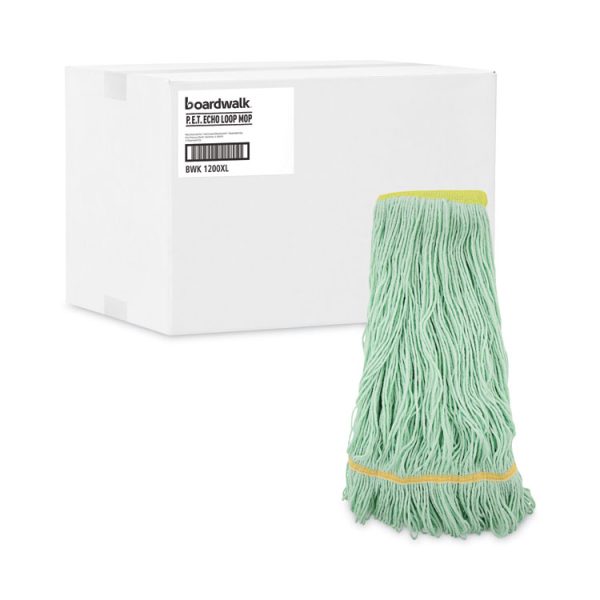 Ecomop Looped-End Mop Head, Recycled Fibers, Extra Large Size, Green, 12/ct - Image 9