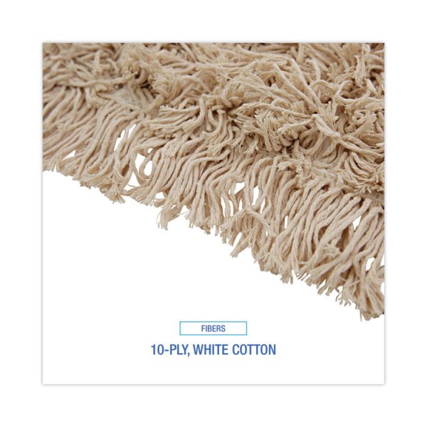 Industrial Dust Mop Head, Hygrade Cotton, 60w X 5d, White - Image 4
