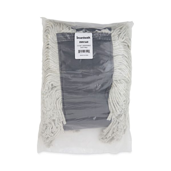 Disposable Dust Mop Head, Cotton, Cut-End, 60w X 5d - Image 6