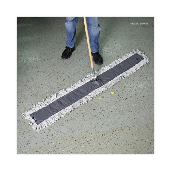 Disposable Dust Mop Head, Cotton, Cut-End, 60w X 5d - Image 5