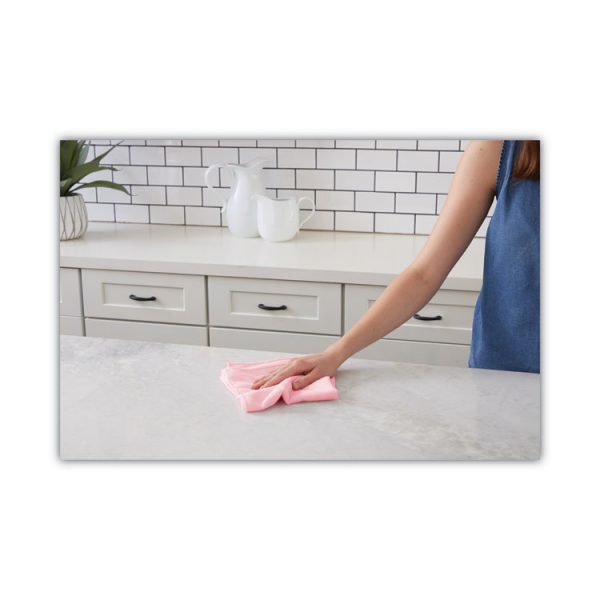 Microfiber Cleaning Cloths, 16 X 16, Pink, 24/pack - Image 3