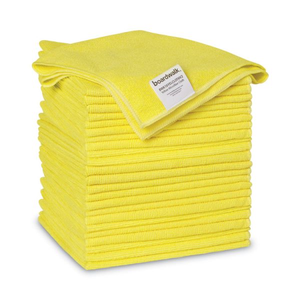 Microfiber Cleaning Cloths, 16 X 16, Yellow, 24/pack - Image 2