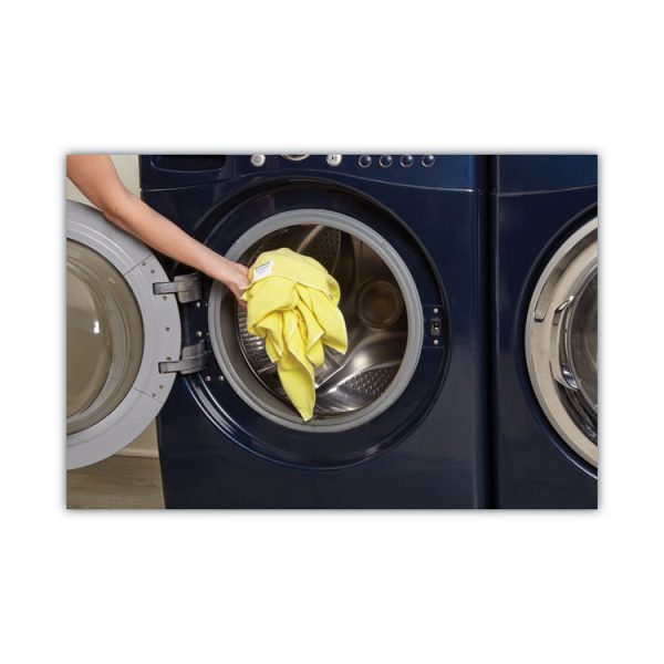 Microfiber Cleaning Cloths, 16 X 16, Yellow, 24/pack - Image 4