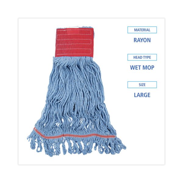 Pro Loop Web/tailband Mop Head, Blue, Large, 12/carton - Image 2