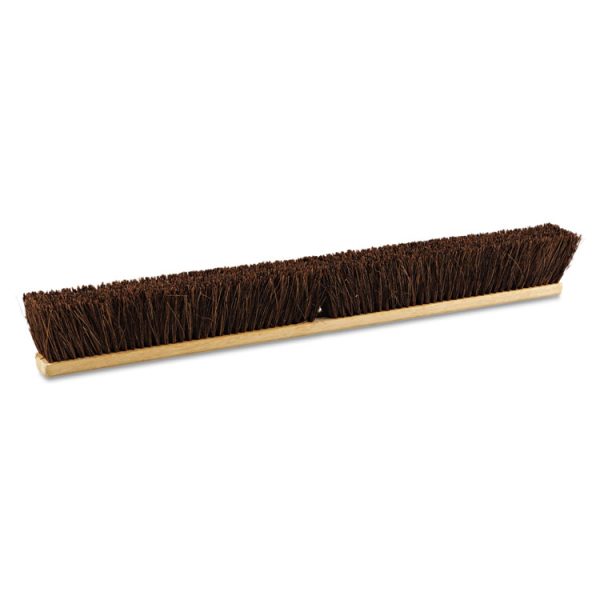 Floor Brush Head, 3.25" Brown Palmyra Fiber Bristles, 36" Brush - Image 2