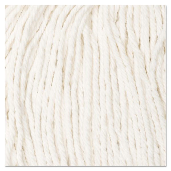 Cut-End Wet Mop Head, Cotton, #16, White, 12/carton - Image 2