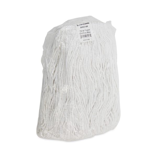 Mop Head, Value Standard Head, Rayon Fiber, Cut-End, Size No. 16, White, 12/carton - Image 7