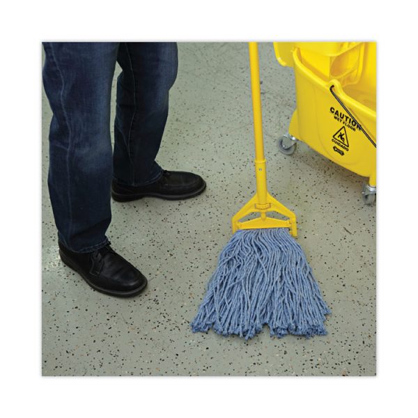Mop Head, Standard Head, Cotton/synthetic Fiber, Cut-End, #20, Blue, 12/carton - Image 5