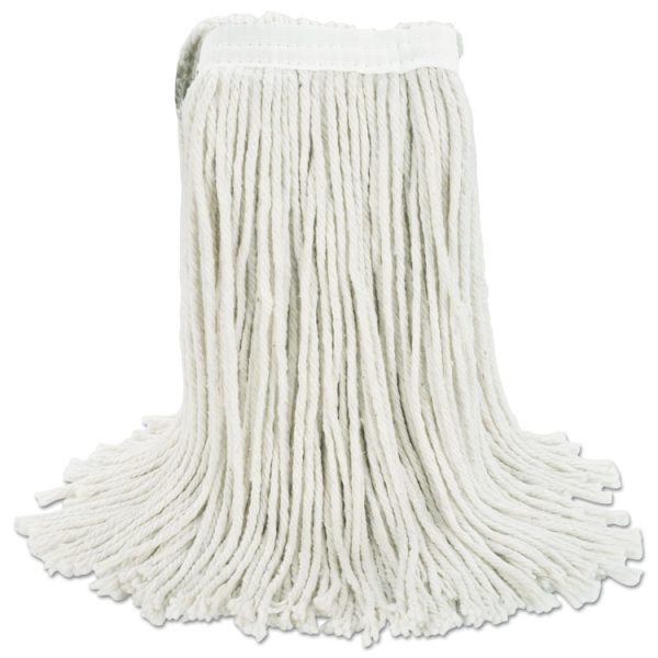 Cut-End Wet Mop Head, Cotton, White, #20, 12/carton - Image 8