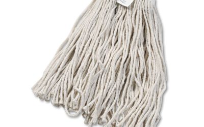 Cut-End Wet Mop Head, Cotton, White, #20, 12/carton
