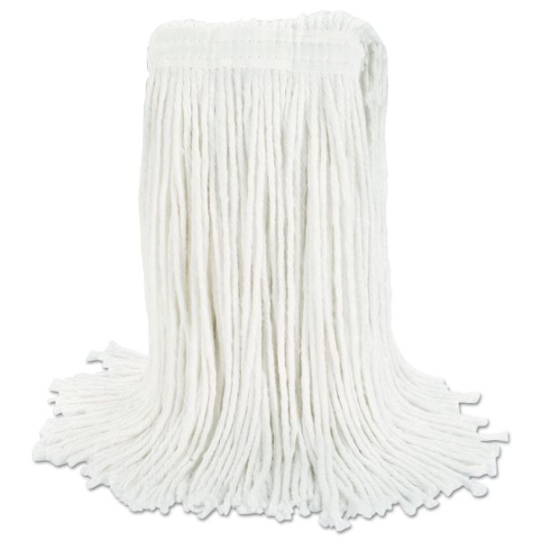 Cut-End Wet Mop Head, Rayon, No. 20, White, 12/carton - Image 7