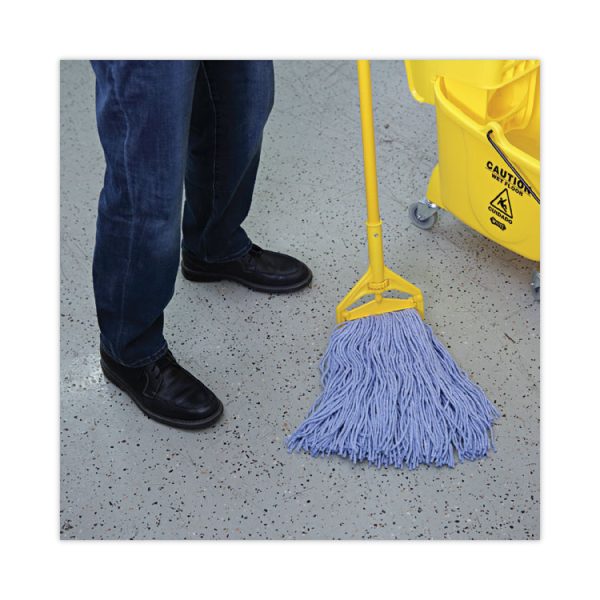 Mop Head, Standard Head, Cotton/synthetic Fiber, Cut-End, #24, Blue, 12/carton - Image 5