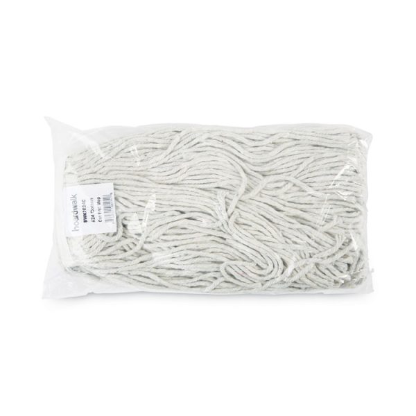 Cut-End Wet Mop Head, Cotton, No. 24, White 12/carton - Image 7