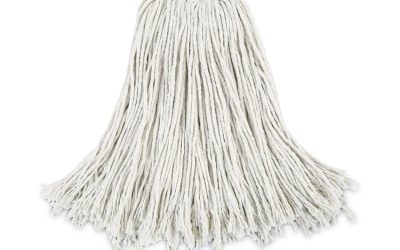 Cut-End Wet Mop Head, Cotton, No. 24, White 12/carton