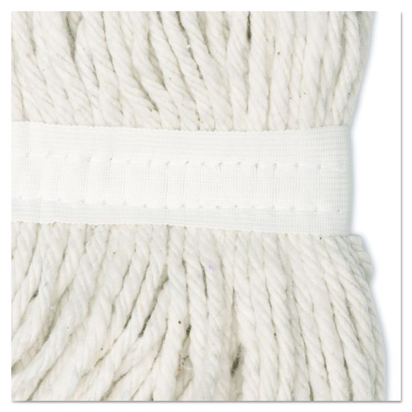 Cut-End Wet Mop Head, Rayon, No. 24, White, 12/carton - Image 9