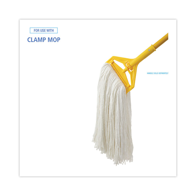 Cut-End Wet Mop Head, Rayon, No. 32, White, 12/carton - Image 3