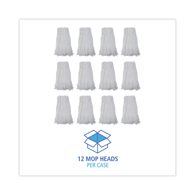 Cut-End Wet Mop Head, Rayon, No. 32, White, 12/carton - Image 8